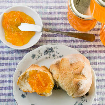 Tangerine marmalade French roll