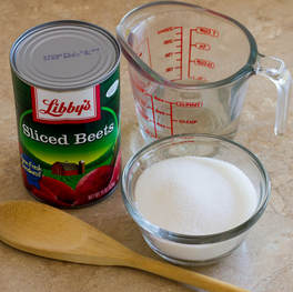 Canned sliced beets sugar