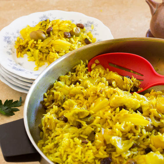 India curry cabbage rice saffron turmeric