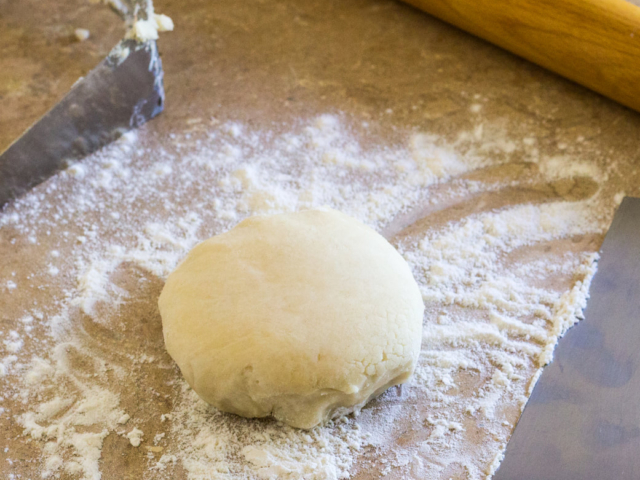 Ball of kneaded dough
