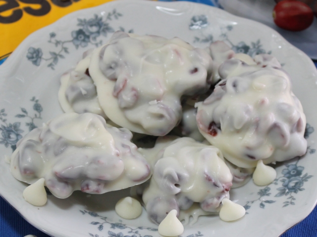 Cranberry clusters on plate