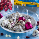 Plate with dried cranberry clusters